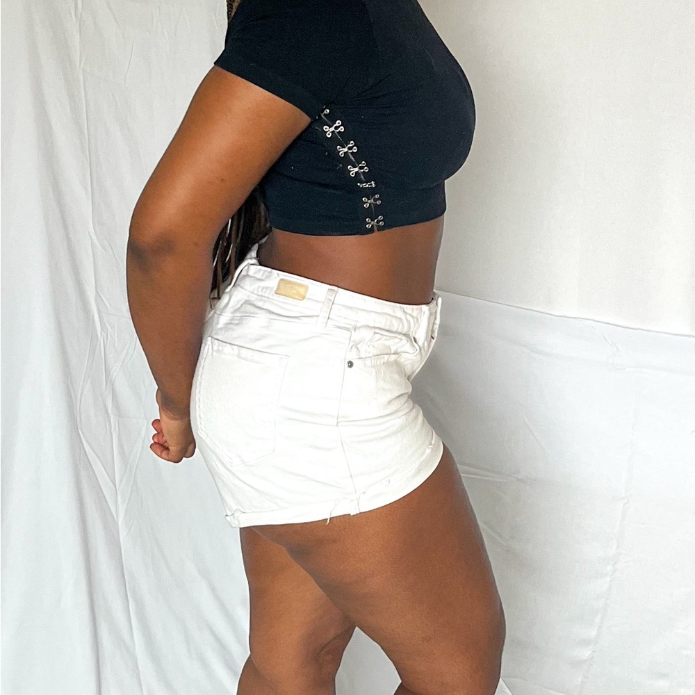 Women's White Denim Shorts